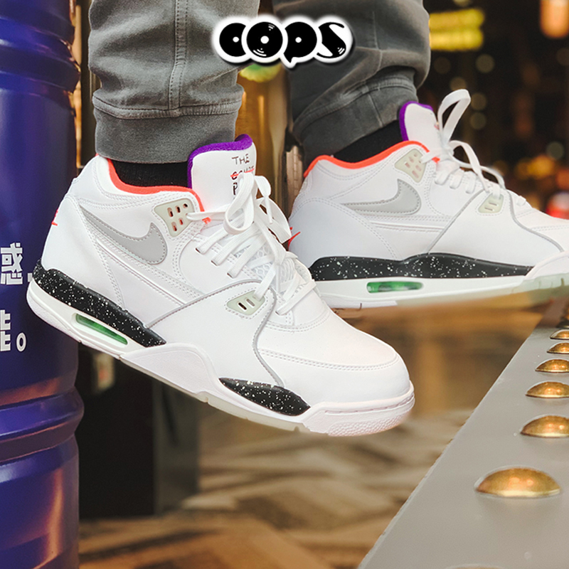 nikeairflightaj4兄弟款白镭射夜光实战篮球篮球鞋