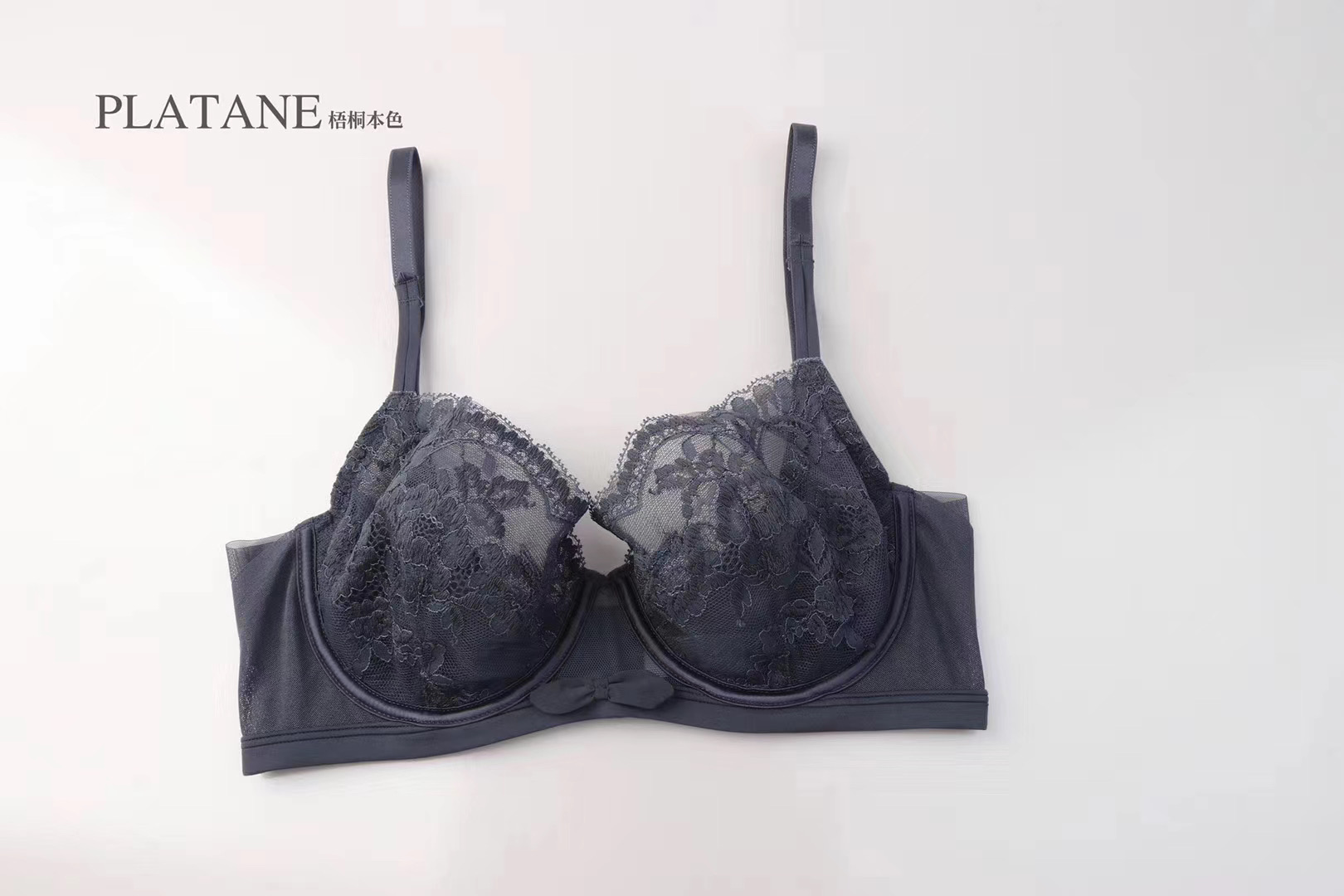 梧桐本色法式超薄单层不露露点水晶文胸性感文胸