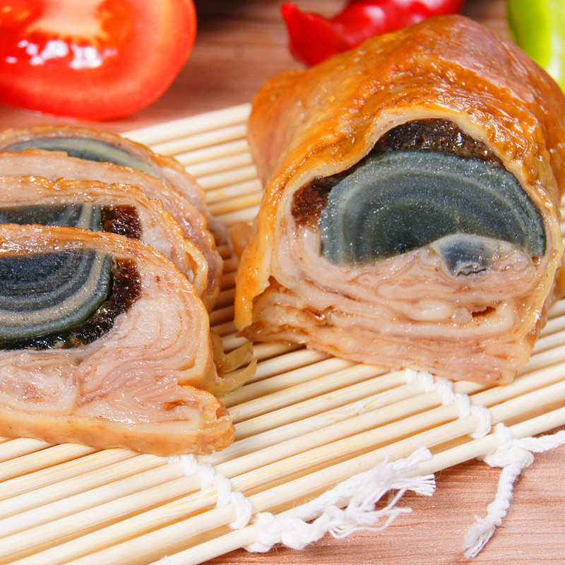 蛋卷皮蛋鸭皮卷200g彩蛋凉菜开袋即食酒店饭店其它