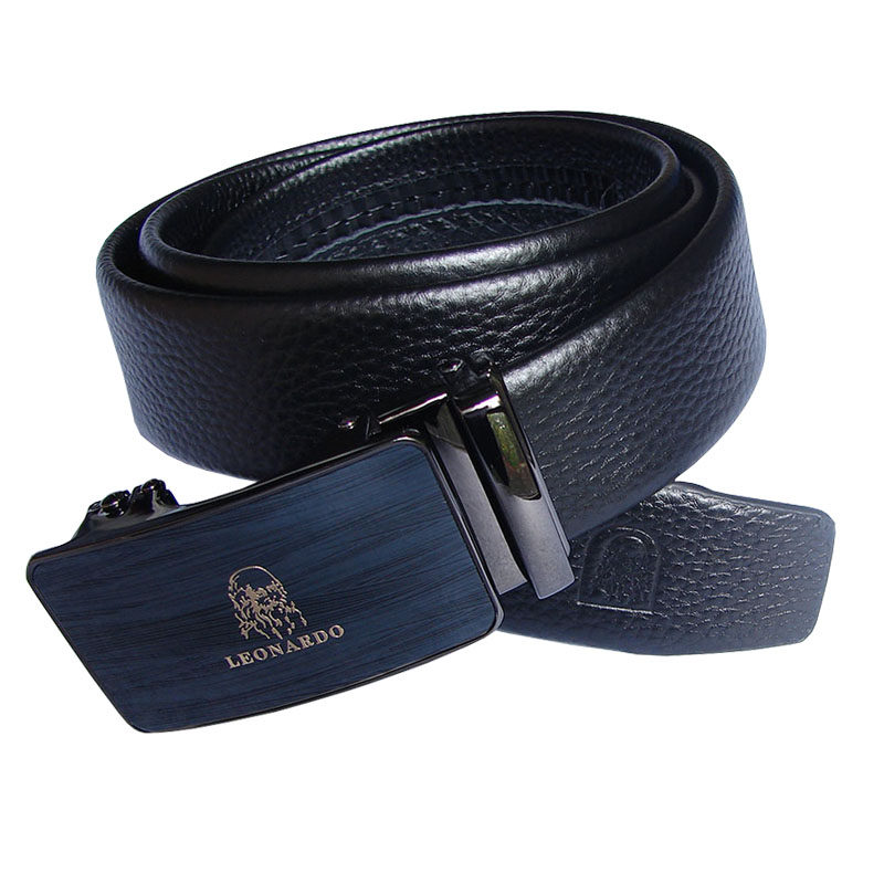 leonardo利奥纳多老人头真皮头层牛皮正装男款自动扣皮带腰带4080