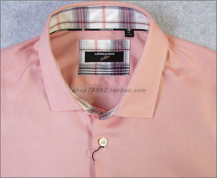 利奥纳多正品leonardo老人头男款真丝桑蚕蚕丝纯色休闲衬衫