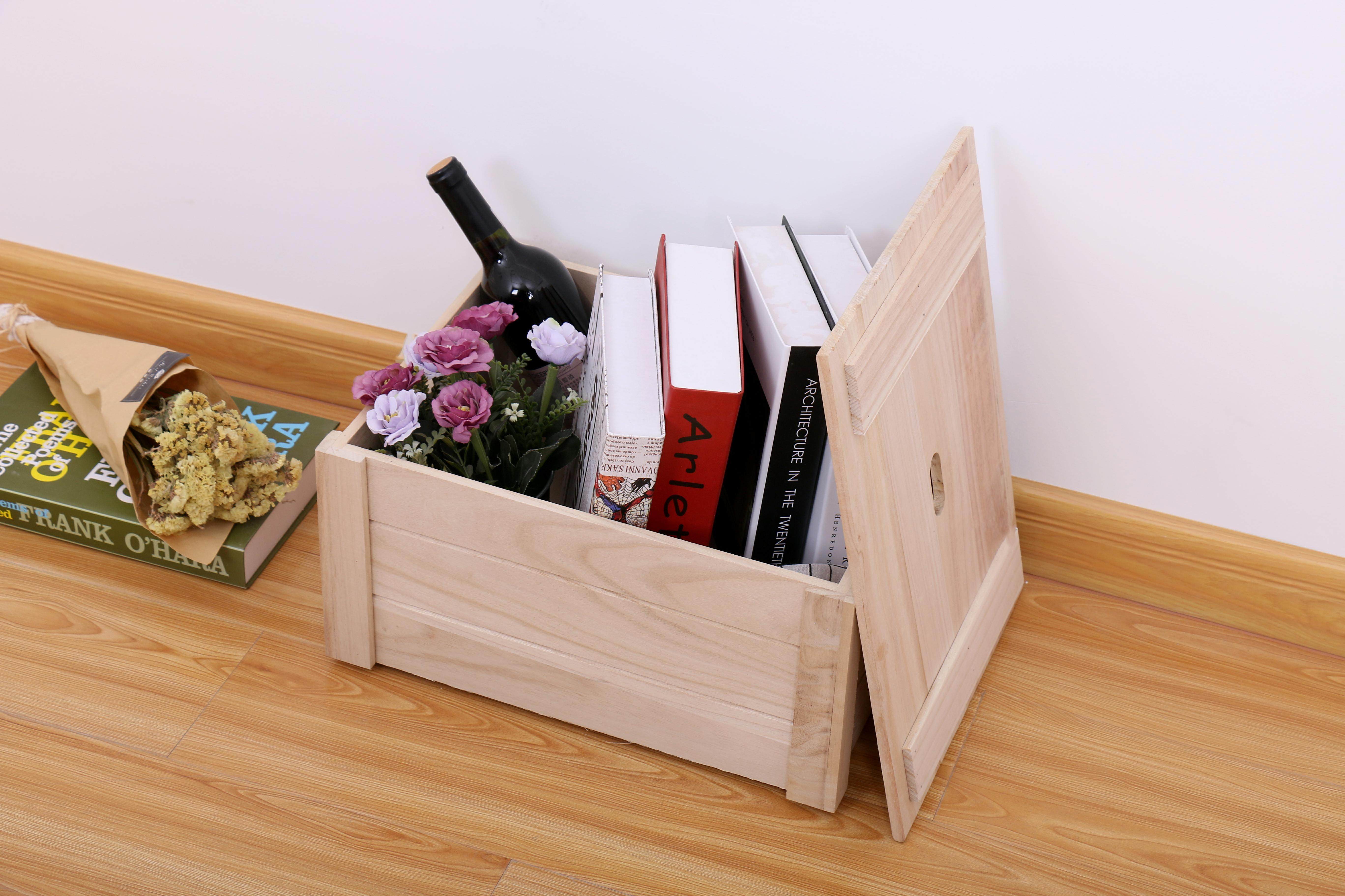 收纳实木家用储物箱杂物长方形衣物整理箱储物木收纳箱