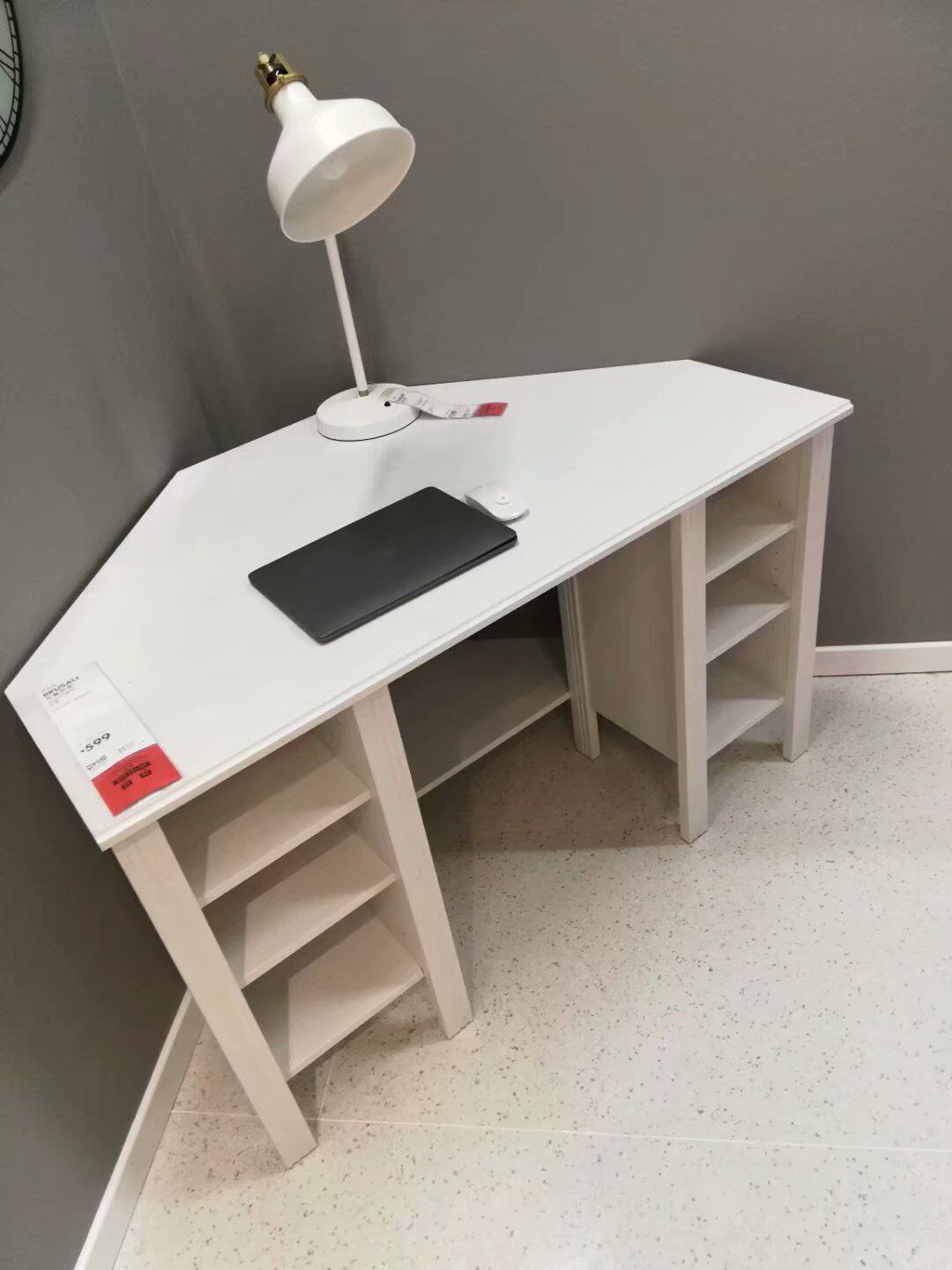 书桌宜家国内代购ikea布鲁萨里绘图转角办公电脑桌