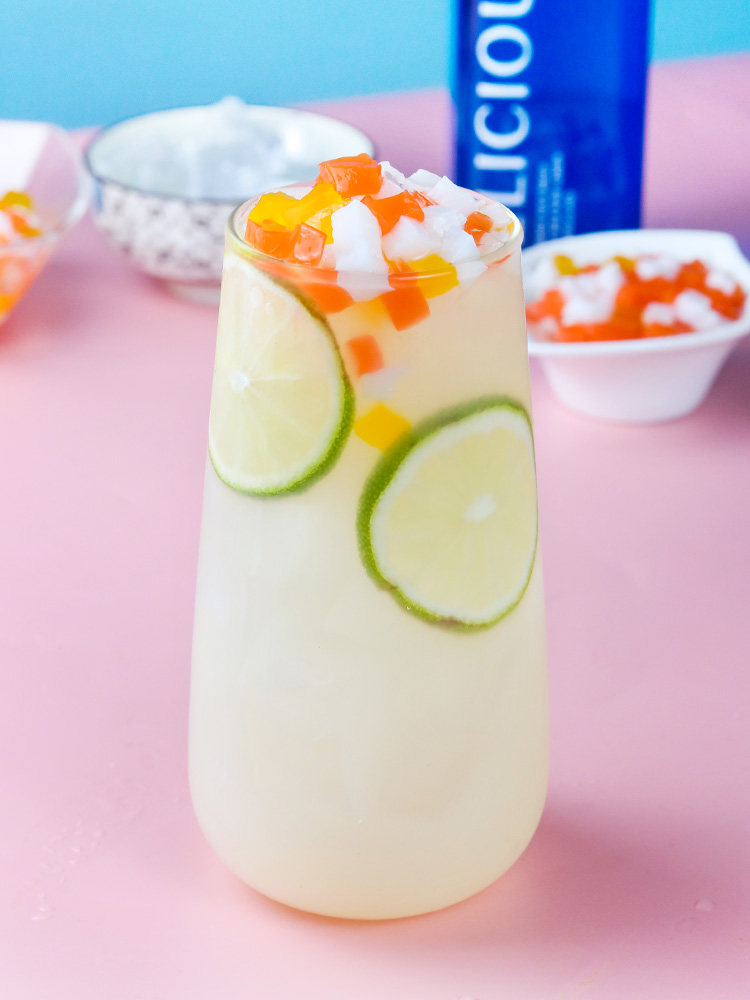 淘宝店铺欣然奶茶原料批发在售的商品太湖美林 彩色椰果水晶果布丁