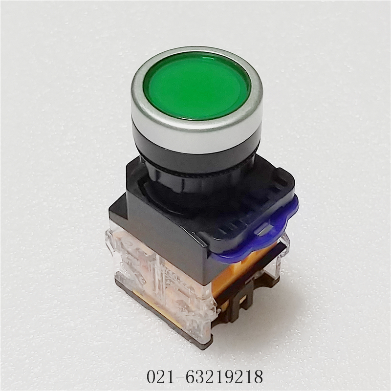 江苏双科电气开孔22mm自锁式平钮自按钮开关lay5022d11t按钮