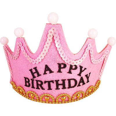 皇冠成人发光生日帽子宝宝周岁创意儿童女网公主派对节日装扮用品