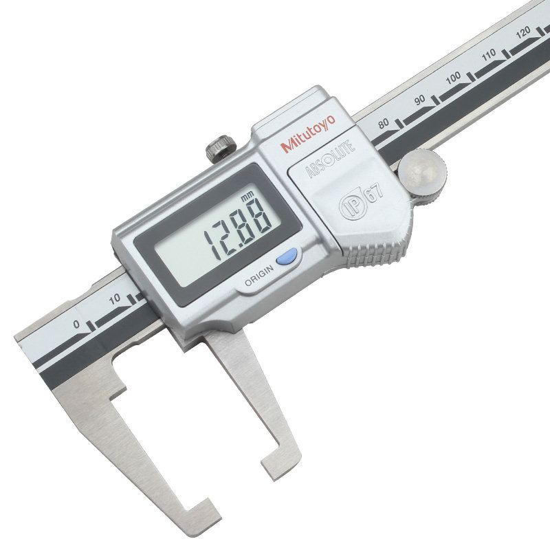 日本三丰mitutoyo沟槽数显游标卡尺5736510150mm扁头槽卡电子数显卡尺