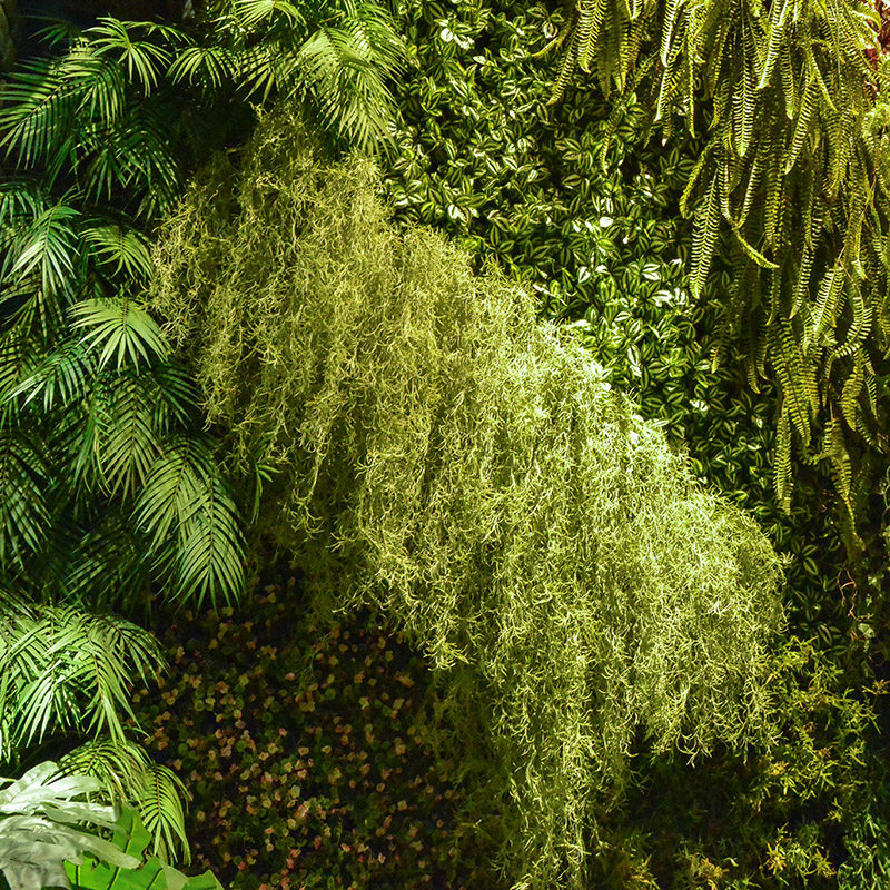 植物墙仿真绿植布景绿色背景墙草皮商场门店形象门头吊顶室内装饰