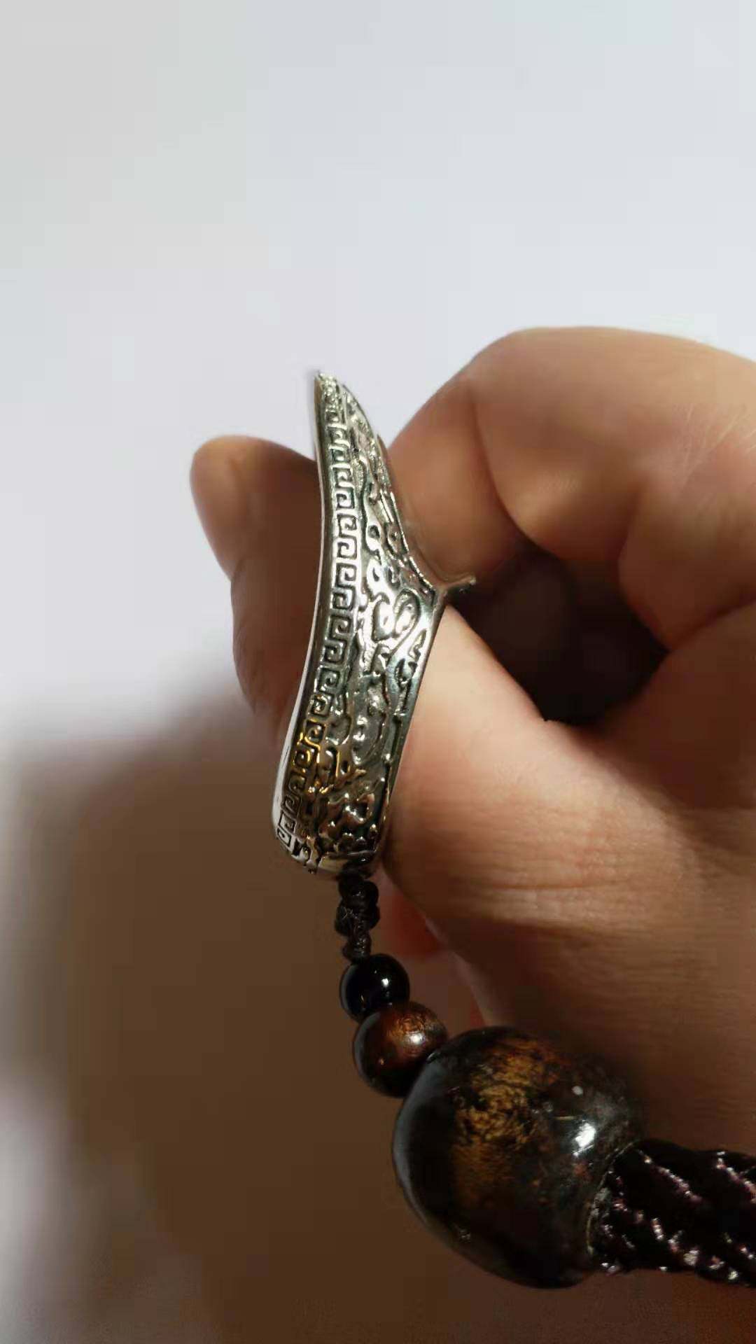 扳指蒙古古式大拇指扣弦无痛银坡传统射箭反曲飞镖