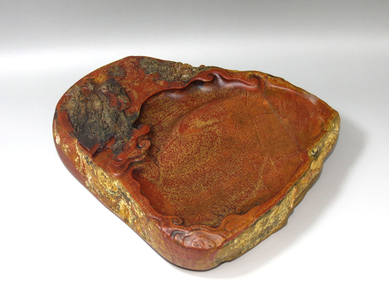 春秋非遗青州红丝文创精品文房实用老坑砚台文房四宝