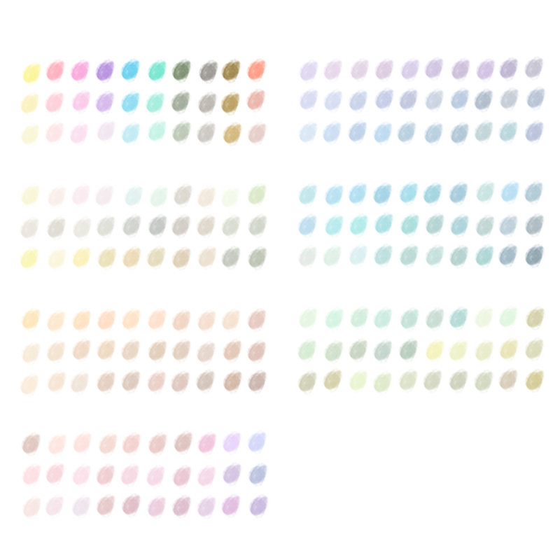 procreate色卡温柔少女奶油手绘ip绘画设计素材推荐设计素材