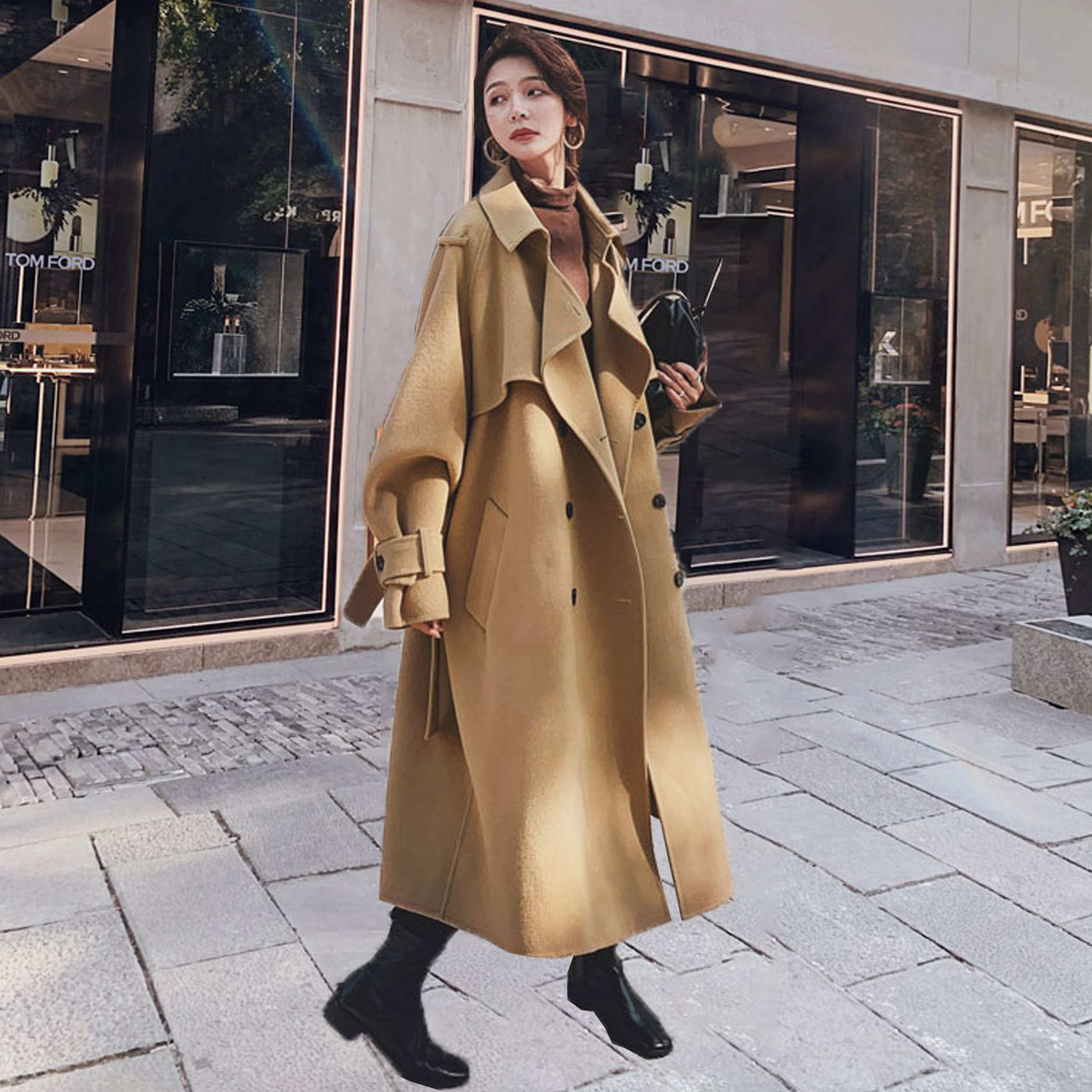 微胖mm羊绒外套秋冬女大码女装2021新款冬装大码女装