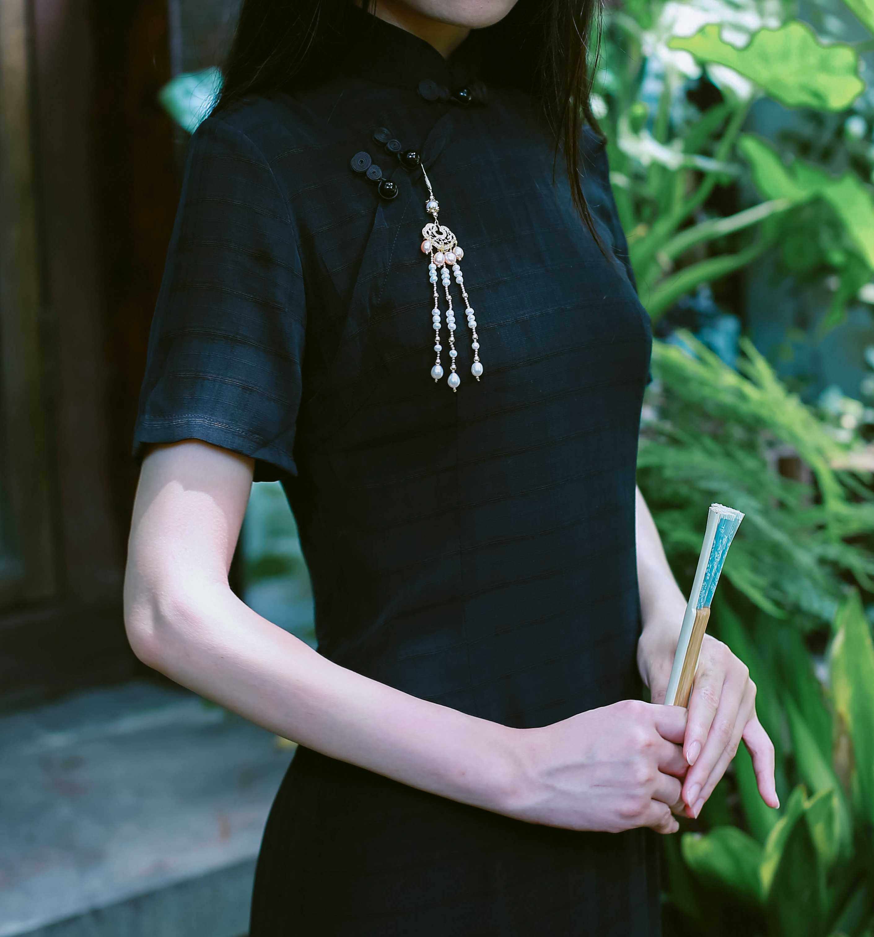 百搭闺蜜闺蜜精精致品牌天然珍珠旗袍奥黛汉服胸针