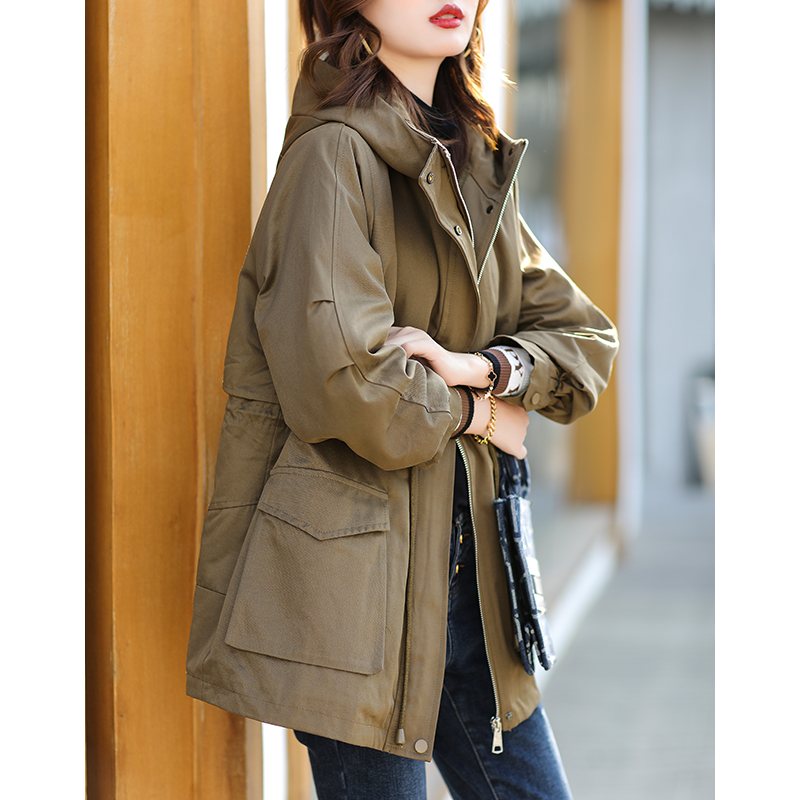 衣品乐欧洲站大码加绒袖子夹棉加厚外套派克服宽松胖妹妹女装冬装