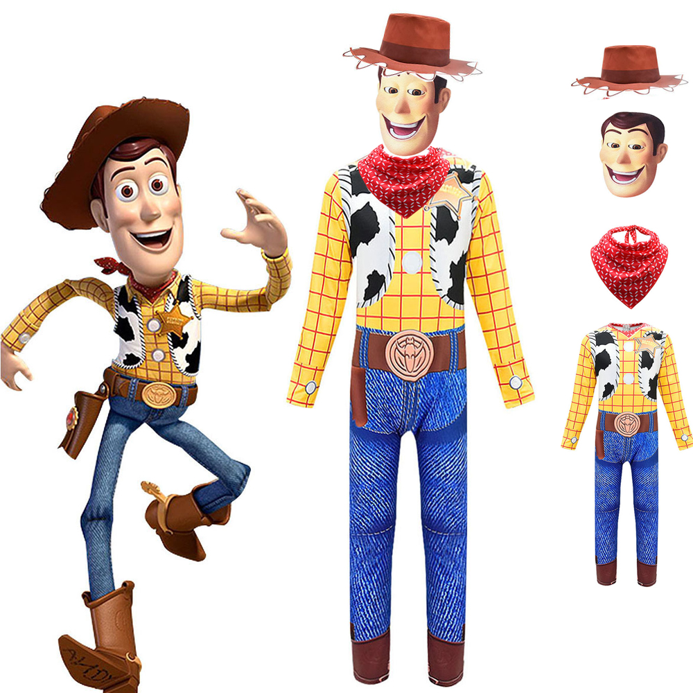 万圣节迪士尼儿童服装玩具总动员cos牛仔胡迪警长衣服儿童演出服