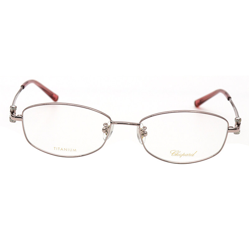 亮点chopard眼镜架女时尚纯钛轻小框蝶形vchf43j萧邦定制成品光学镜