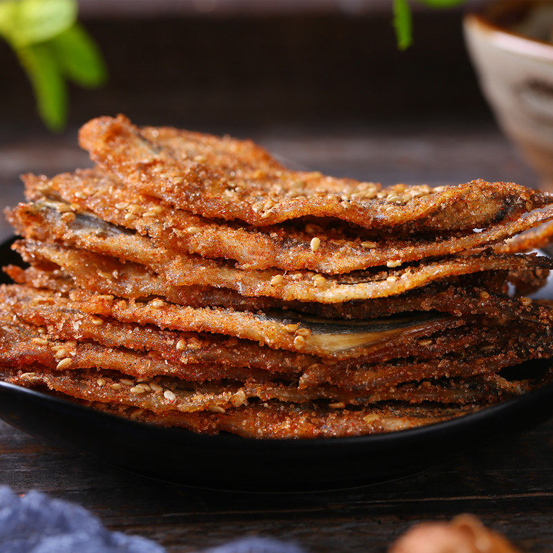 烧烤马步鱼干500g包邮山东特产即食鱼零食海味小吃烤鱼片香辣鱼片