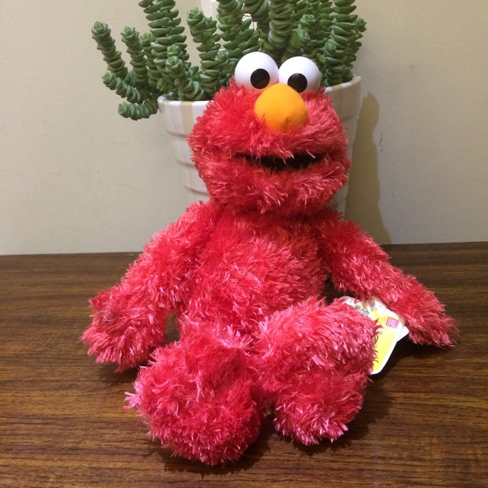 芝麻街elmo艾摩娃娃毛绒公仔搞笑玩具摆件女生毛绒布艺类玩具