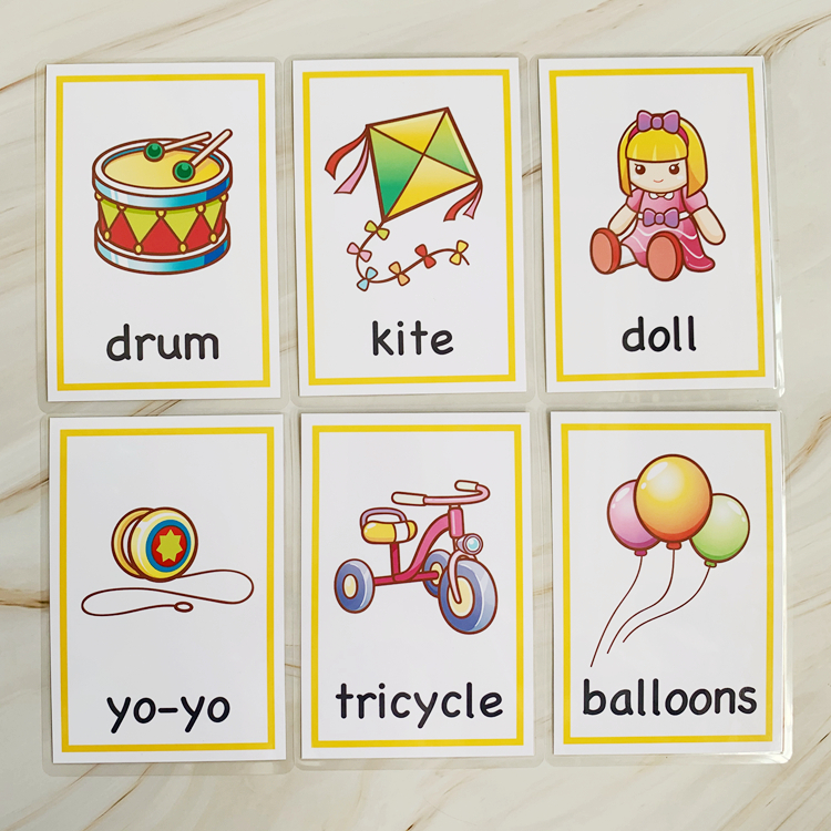 英语单词闪卡玩具toys25儿童学习卡片英文早教早教闪卡