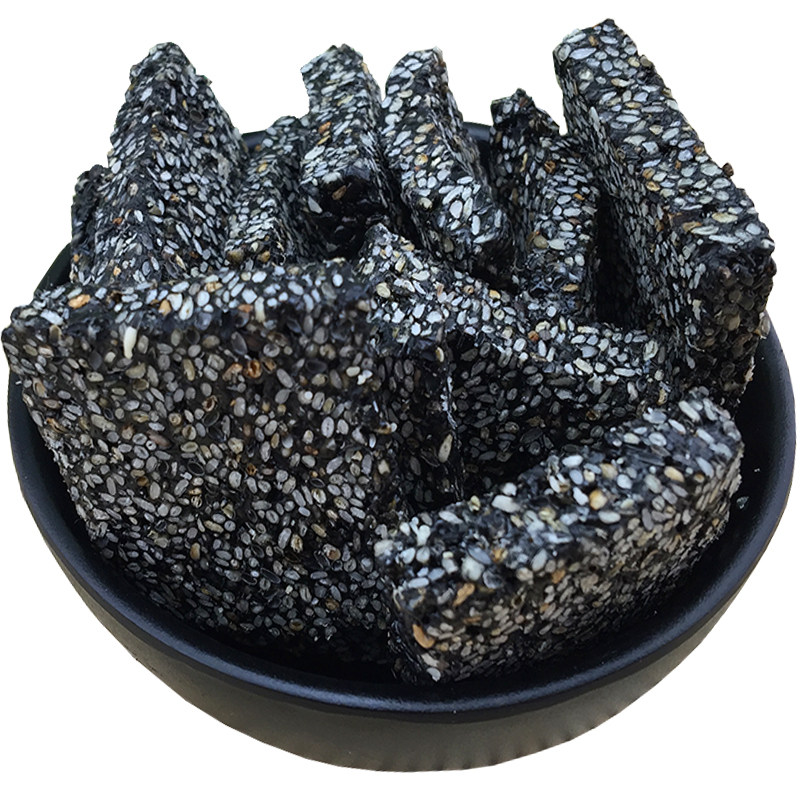 纯手工黑芝麻糖 黑芝麻片 无蔗糖切糕麦芽糖片 限时500克包邮