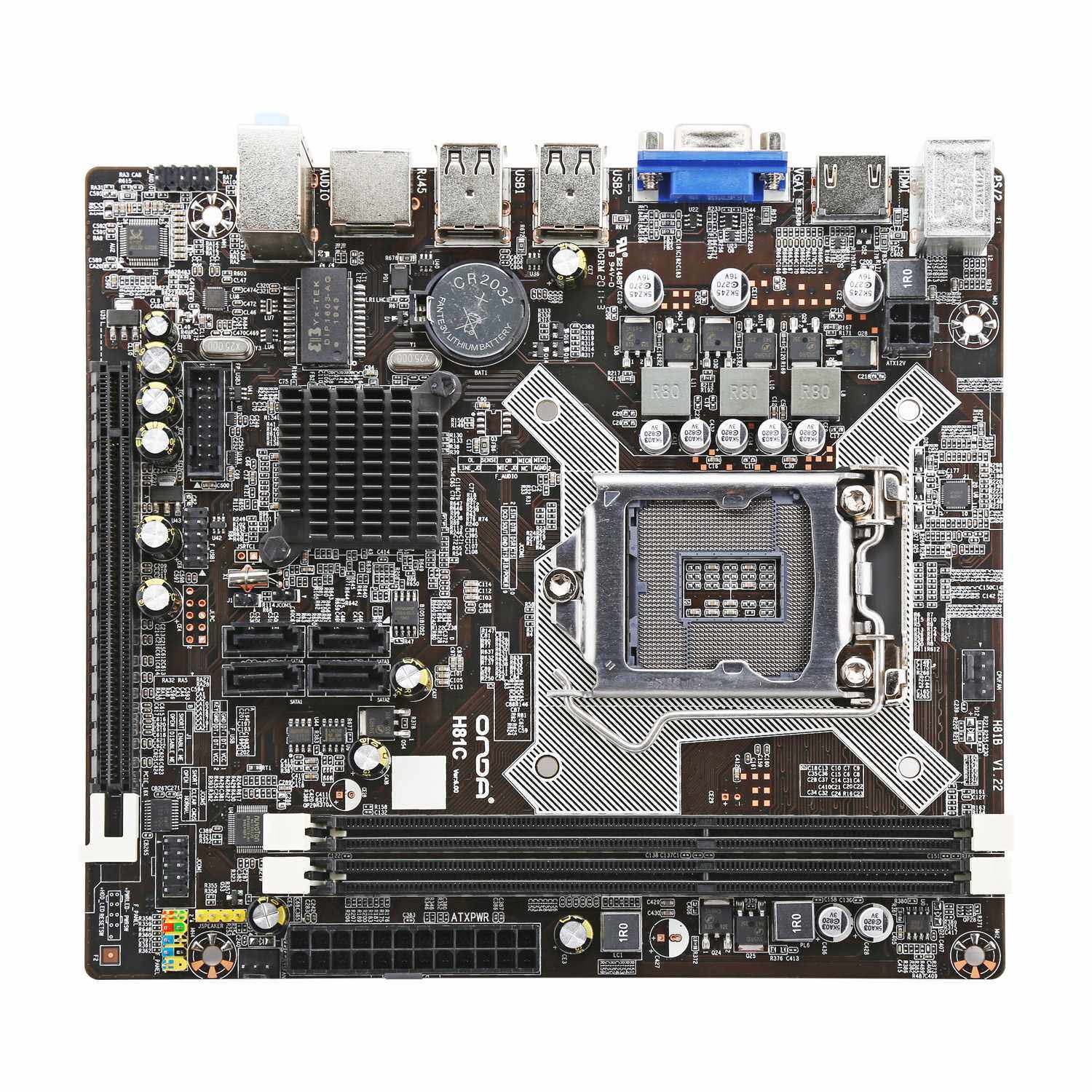 onda昂达h81c主板lga1150intel四代cpu安装win7主板