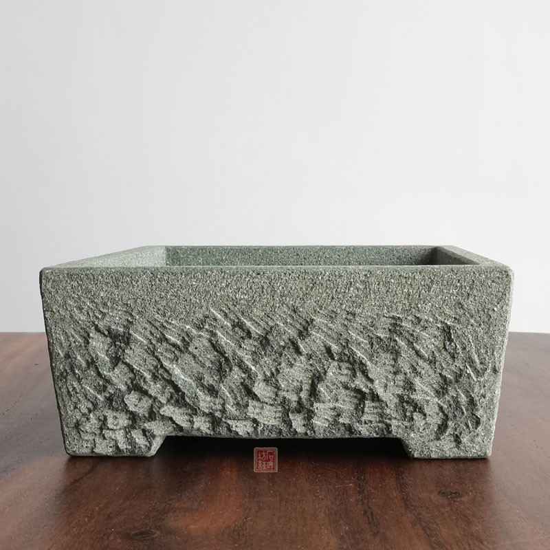 青石盆景文竹室内小石石头专用石方菖蒲鱼缸花盆