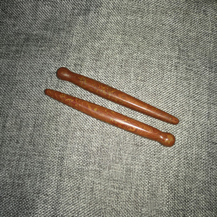 天然泗水富贵红砭石拨筋棒砭针眼部面部女士家庭按摩穴位棒