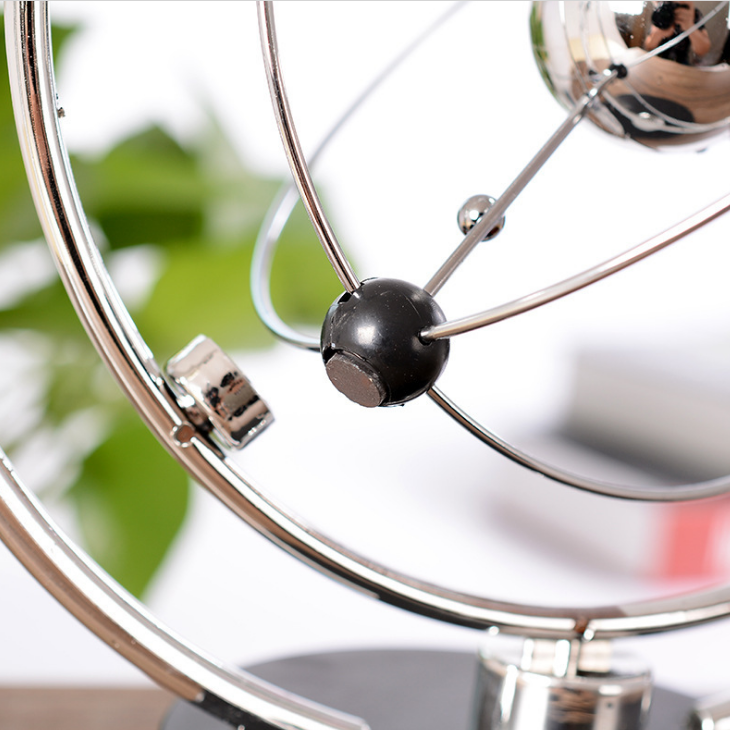 混沌摆永动机小摆件创意永动球牛顿摆球碰碰球悬磁浮办公室装饰品