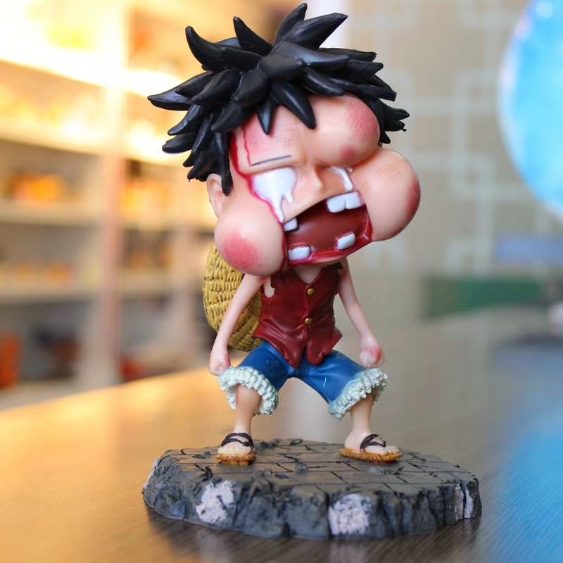 海贼王gk童年路飞 草帽 肿脸 欠揍 节日生日礼物模型盒装摆件手办