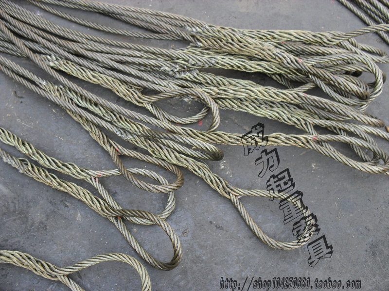 钢丝绳订制索具索头人工编织起重环索钢丝绳