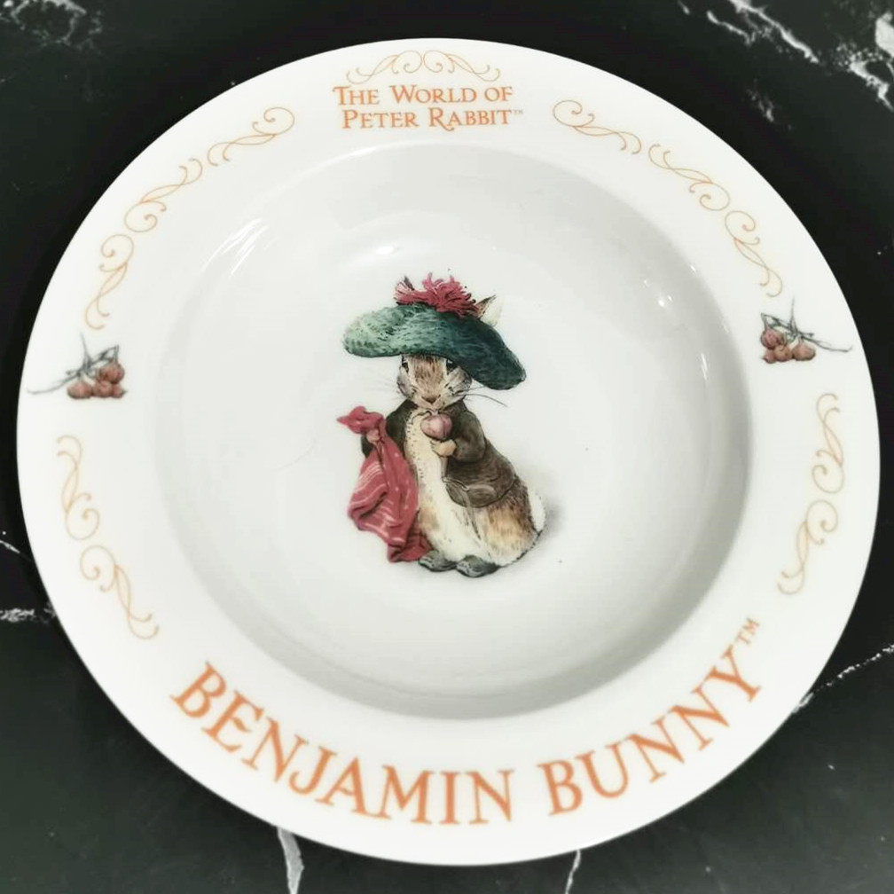 出口骨质peterrabbit彼得兔骨瓷餐具9寸汤盘意面盘盘