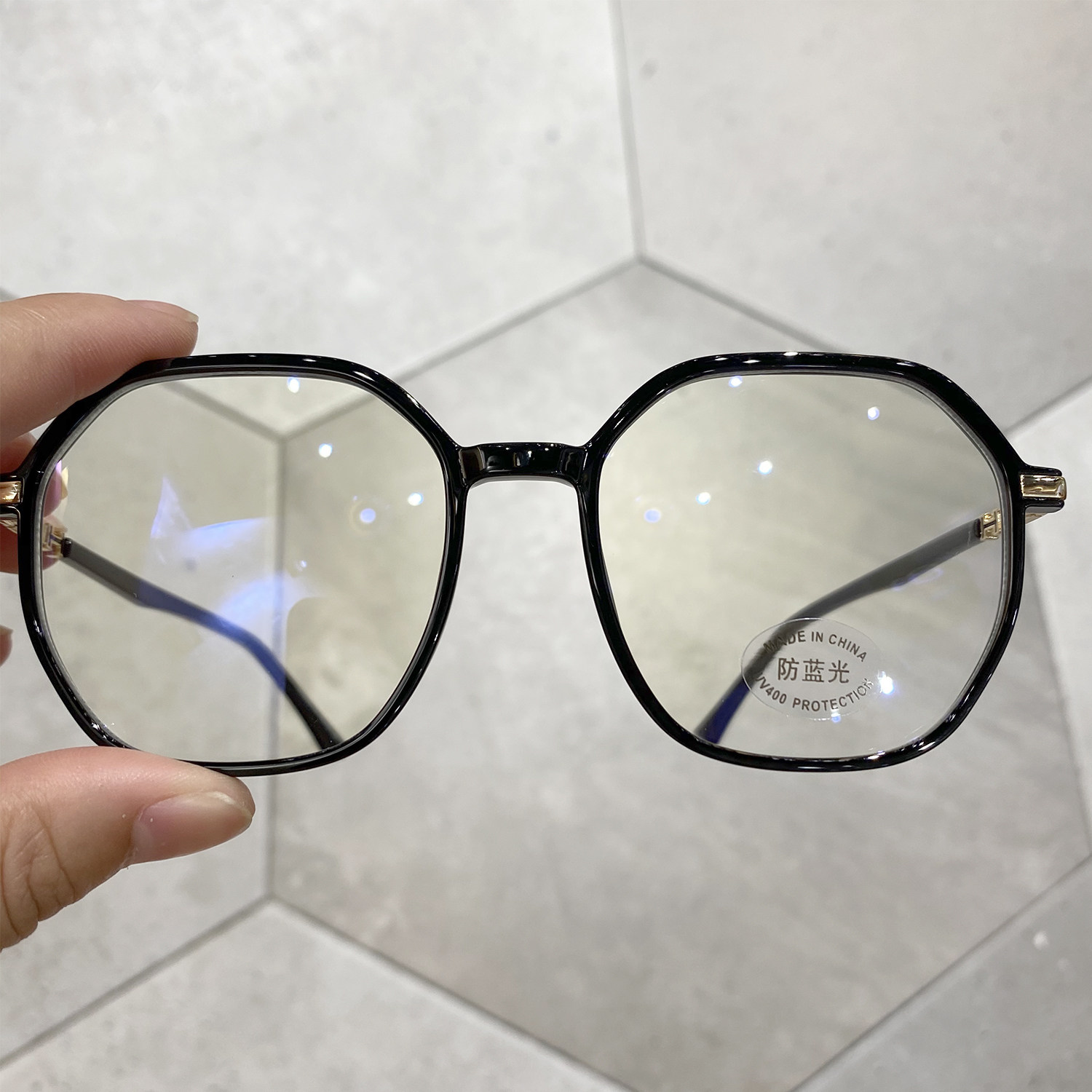 渐变近视平光辐射蓝光网红变色镜神器素颜韩版防蓝光镜