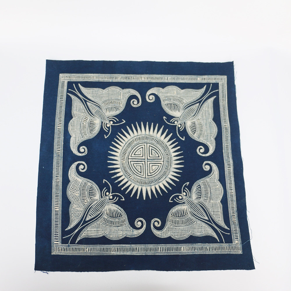 手工蜡染方巾发带蓝染壁画少数民族工艺贵州黔东南苗族蜡染