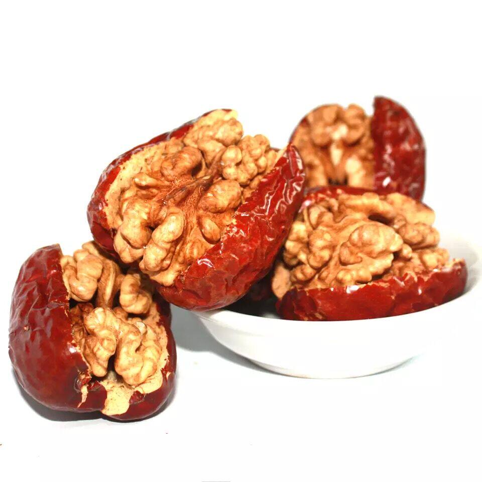 红枣夹核桃芝麻500*3袋新疆特产和田夹心枣包核桃枣美脑枣抱抱果