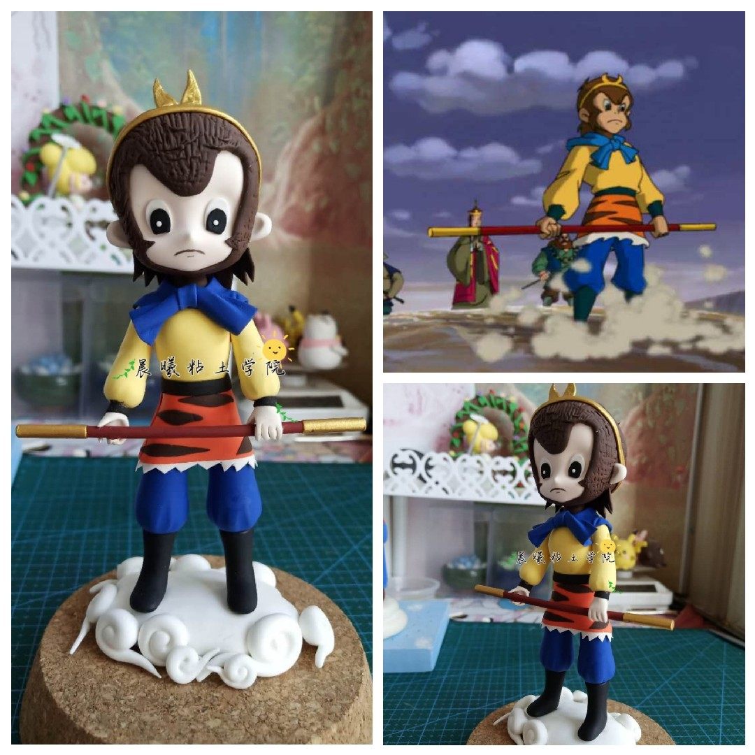 粘土齐天大圣动画片孙悟空超轻手办照片定制创意礼物粘土