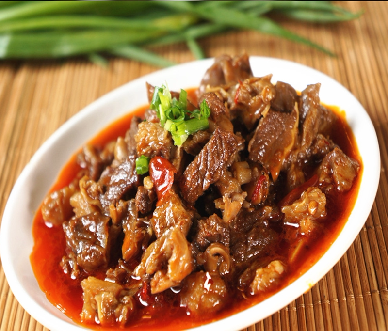 整箱千般就香辣牛筋腩熟牛腩冷冻加热即食牛杂牛腩粉商用1kg10包