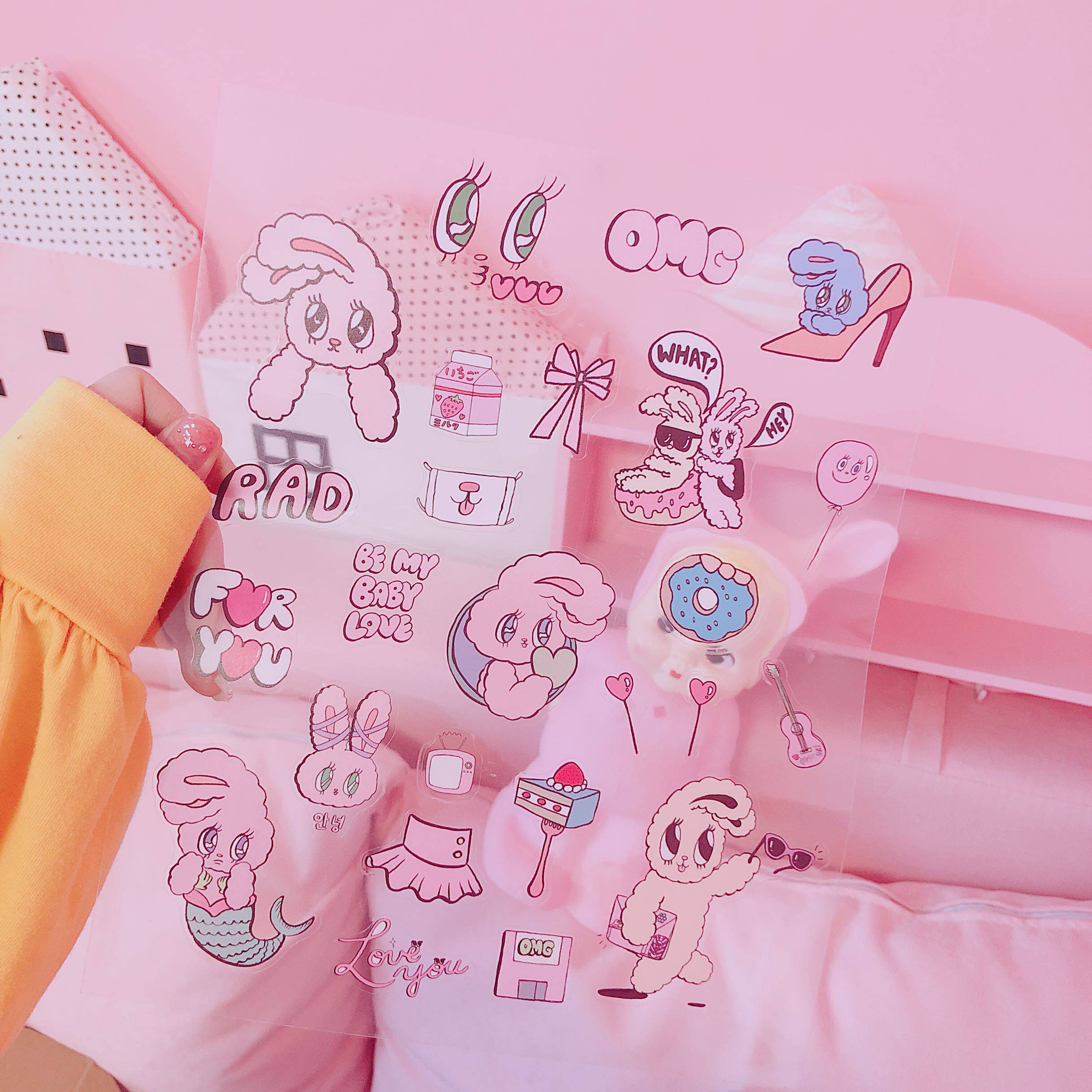 韩国ins卡通图案可爱创意账本装饰不二家奶油贴纸