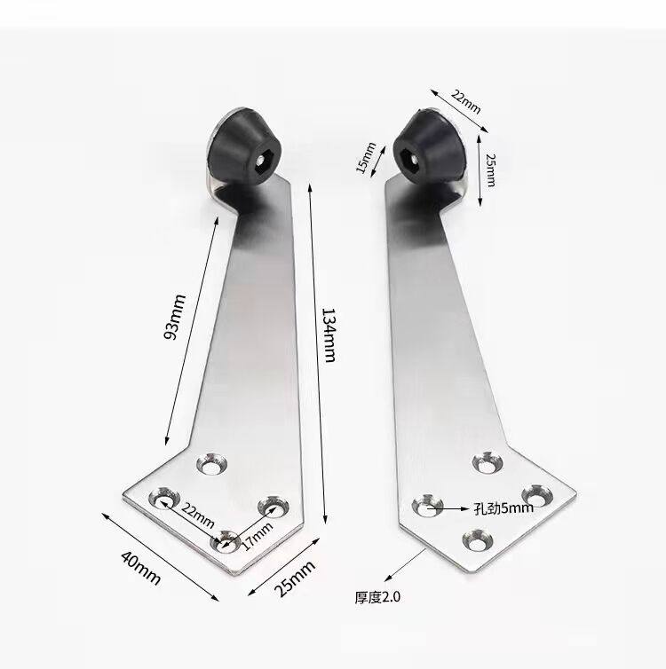 不锈钢门顶90度开门限位器防磕碰门挡左右橡胶门挡