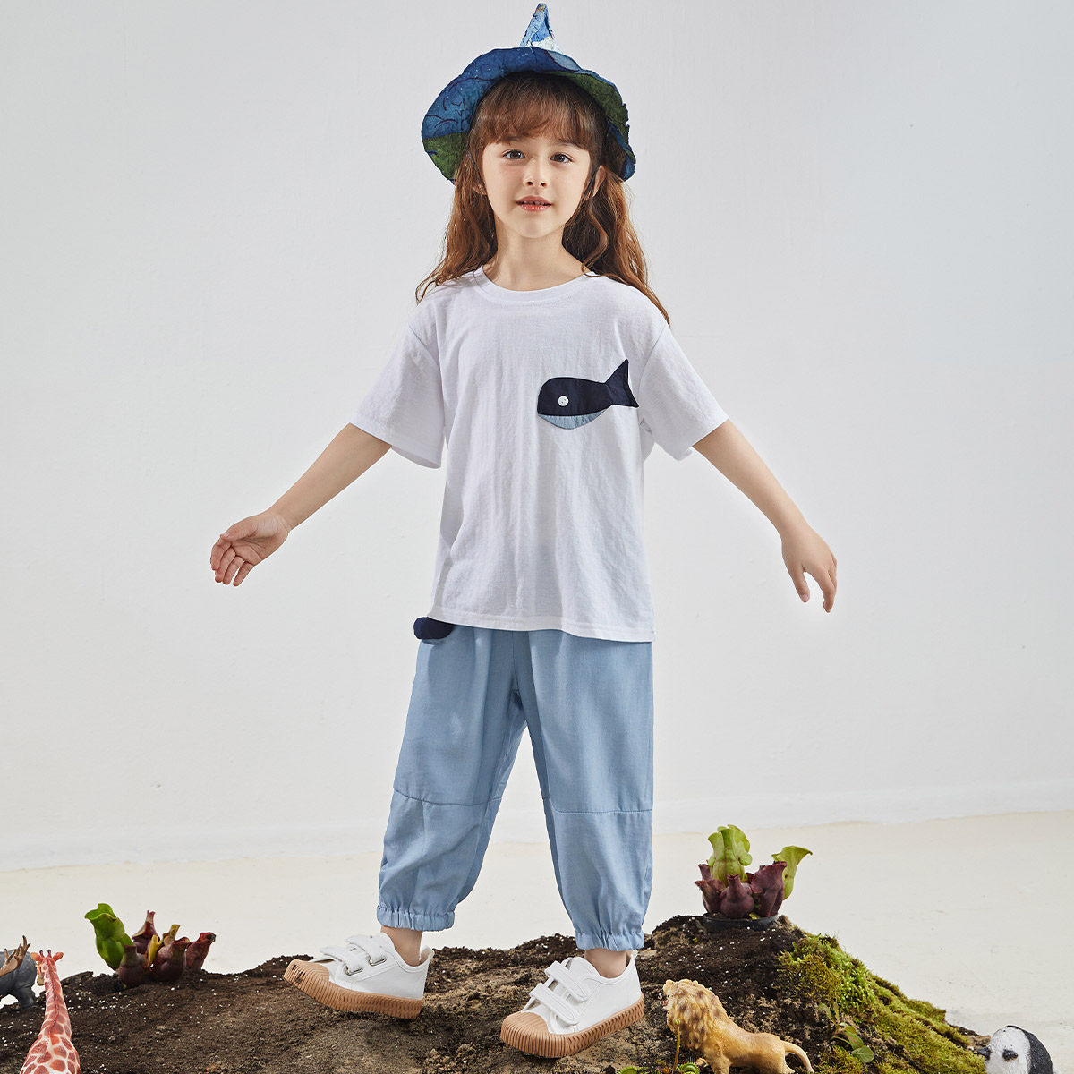 abckids童装2021夏季新款女童卡通短袖中大洋气t恤