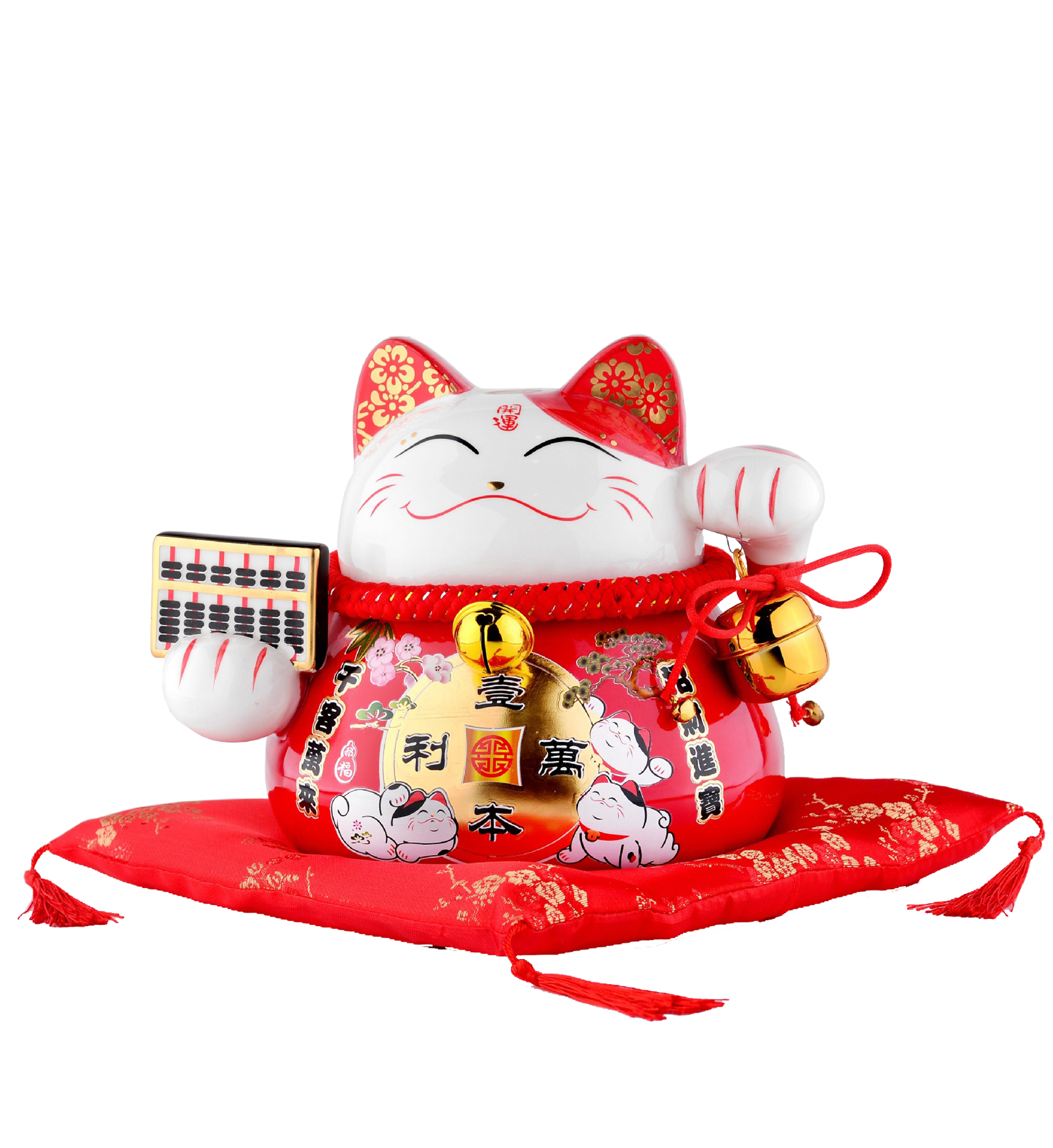 礼品摆件招财进宝开业店铺存钱陶瓷招财猫亿万两九寸招财猫