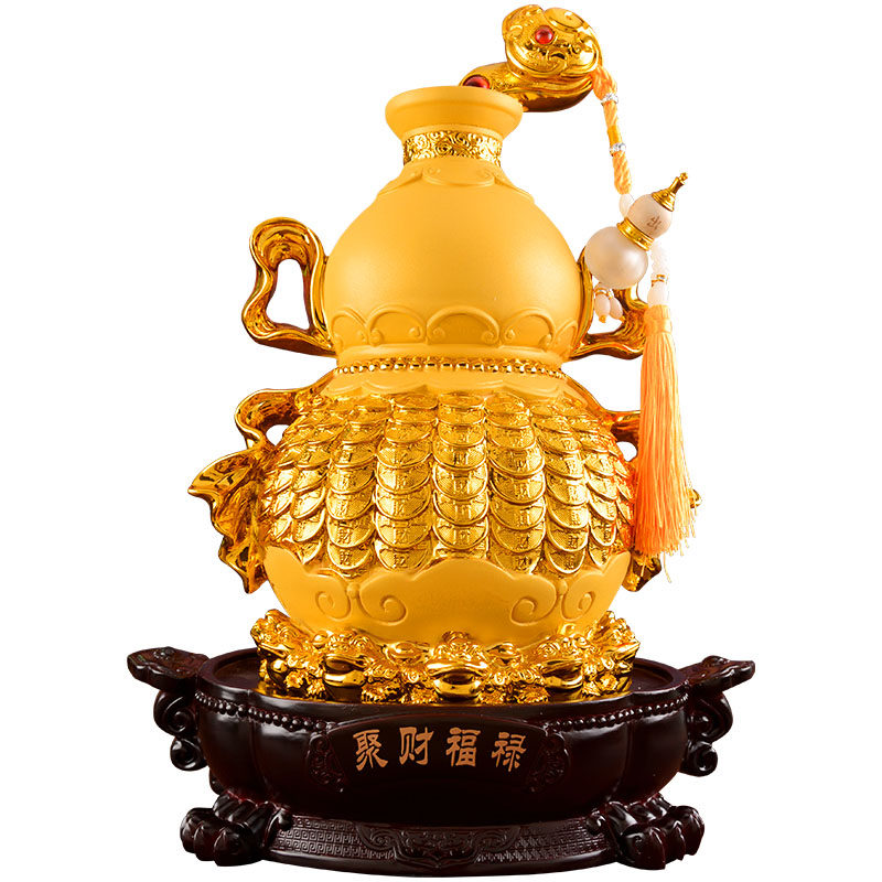 聚财福禄葫芦摆件家居风水葫芦客厅酒柜办公室装饰品摆件