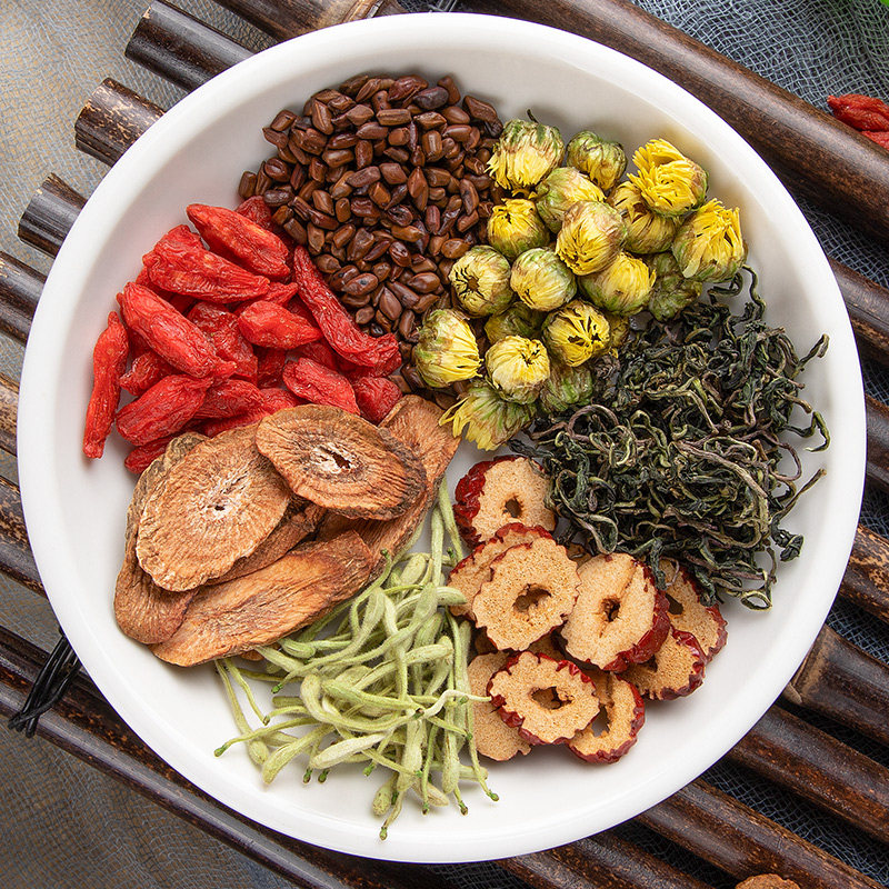 蒲公英决明子菊花茶枸杞非去火去肝火旺盛除口臭熬夜调理肠胃女士