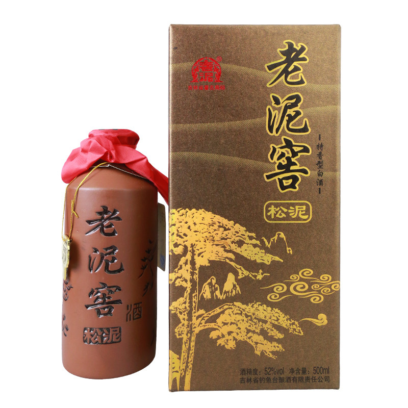 老泥窖酒白酒52度松泥酒纯粮食酒特香型500ml吉林特产一瓶包邮