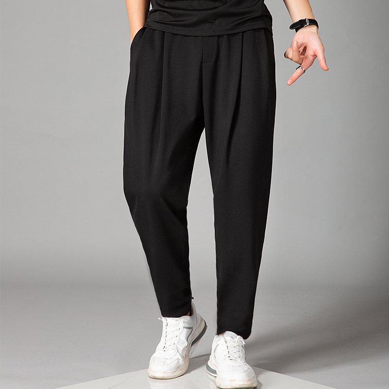 男士休闲束脚运动裤宽松个性韩版潮流棉九分小脚萝卜裤大裆哈伦裤