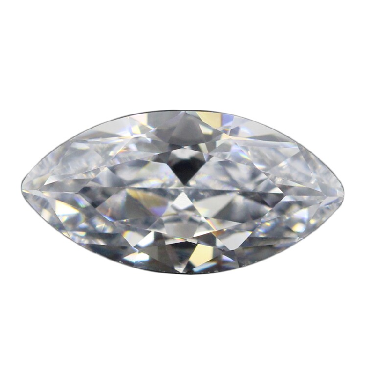 白色马眼形锆石合成立方氧化锆裸石 树叶形进口cz宝石透明钻石diy