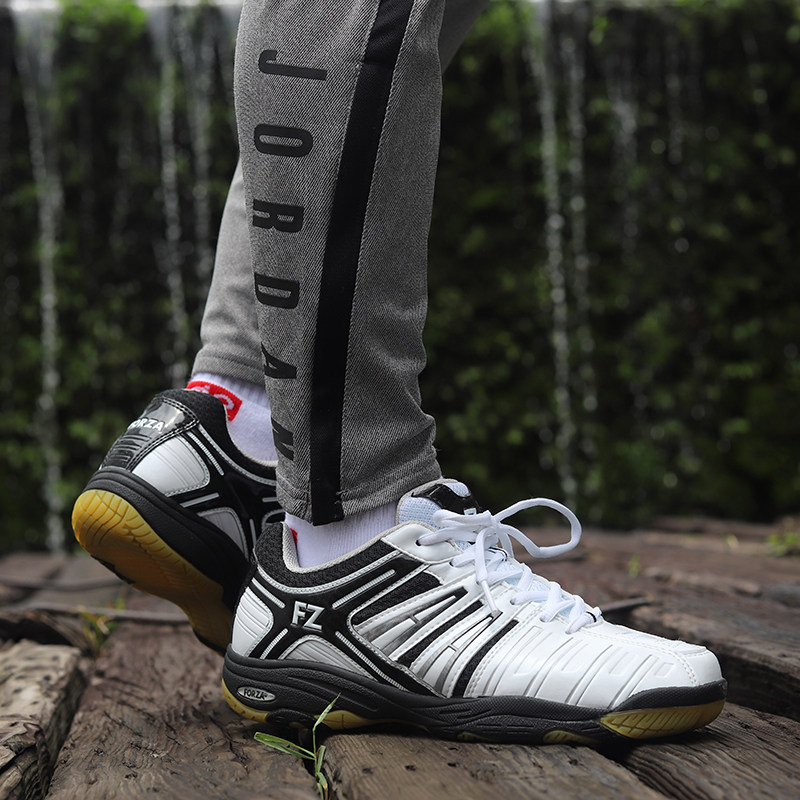 20新款丹麦fz forza专业羽毛球鞋男女款耐磨防震运动休闲白鞋百搭