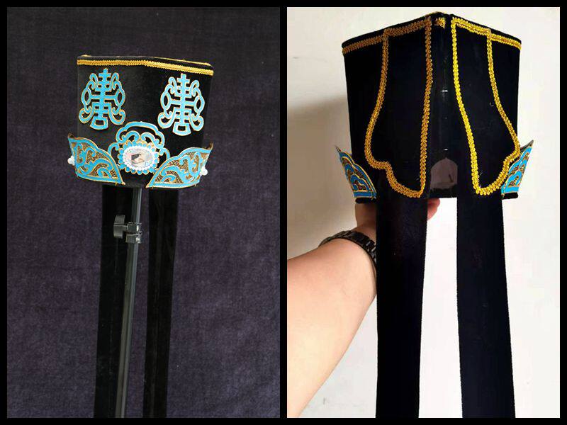 员外帽子豫剧戏曲戏帽京剧老生改版古装地主民族服装