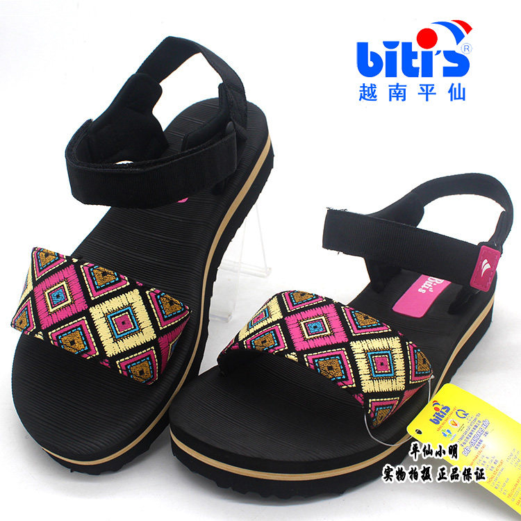 凉鞋新款正品越南平仙平跟女沙滩休闲舒适轻便时装凉鞋