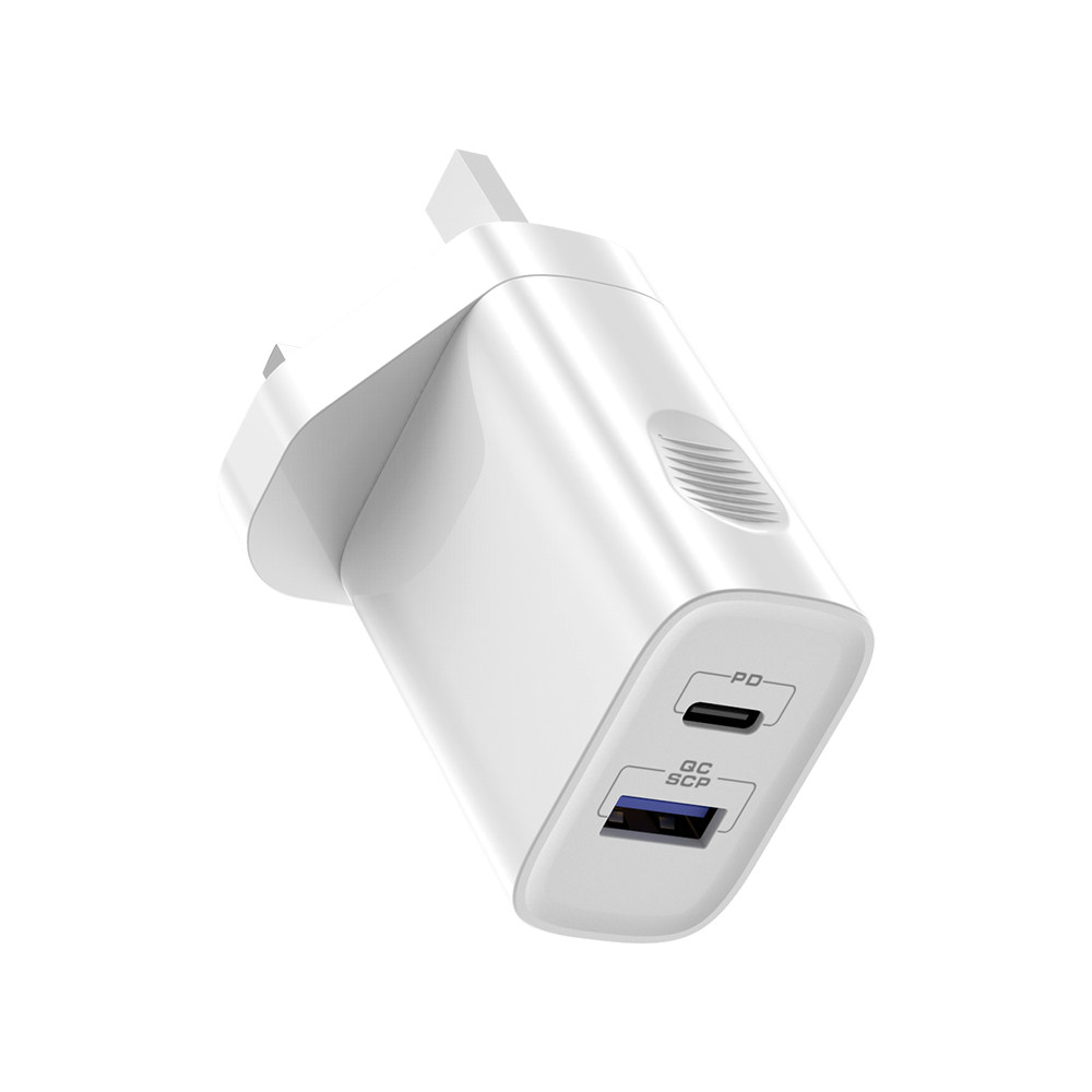 麦多多65w氮化镓100w英规pd充电器30w双口充20w头1a1c适用苹果12