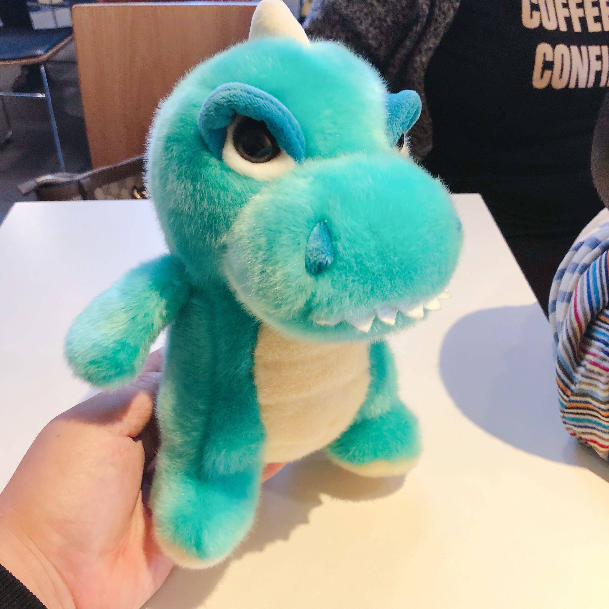 可爱爱萌绿色恐龙公仔柔软毛绒玩具小朋友生日礼物毛绒